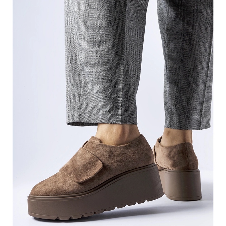 Chaussures à plateforme Pallet marron brun 1