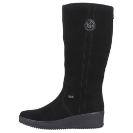 Bottes en nubuck isolées avec de la laine de mouton Rieker Y4470 noir 1