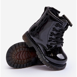 Bottes Enfant Laquées Avec Fermeture Éclair Noir Tibbie le noir 2