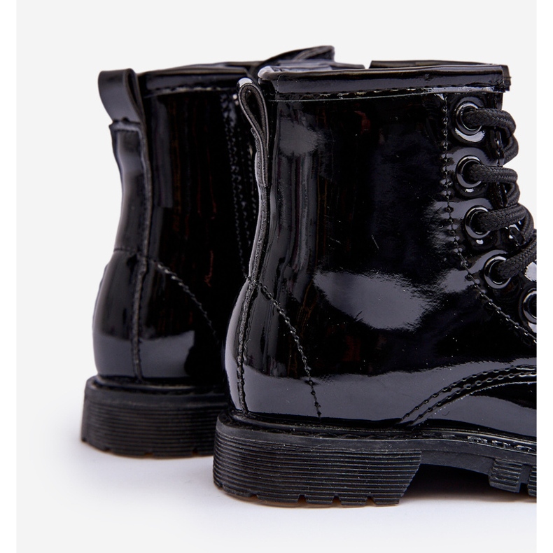 Bottes Enfant Laquées Avec Fermeture Éclair Noir Tibbie 1