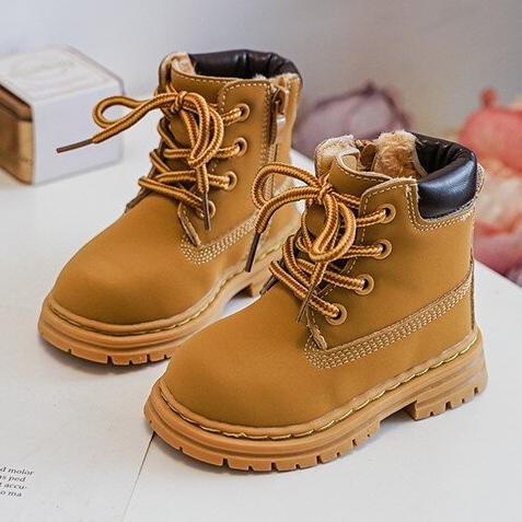 Bottes de trappeur zippées Camel Bansi pour enfants brun 1