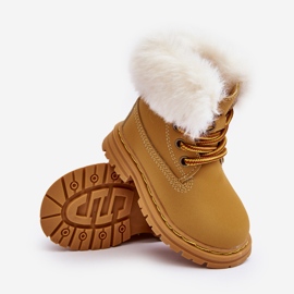 Bottines Trappeurs Enfant Zippées avec Fourrure Camel Gerande brun 7