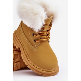 Bottines Trappeurs Enfant Zippées avec Fourrure Camel Gerande brun 8