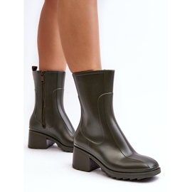 Bottines Galoches Mates Pour Femmes Vert Foncé Bertaida 5