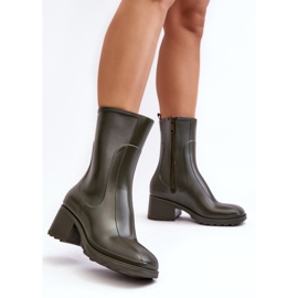 Bottines Galoches Mates Pour Femmes Vert Foncé Bertaida 6