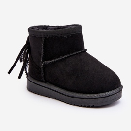 Bottes de neige isolées à franges pour enfants, noir Mikyla le noir 2 Bottes de neige isolées à franges pour enfants, noir Mikyla le noir 2