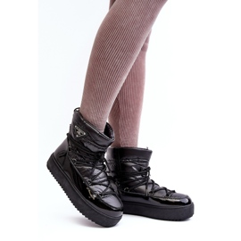 Bottes De Neige Plateforme À Laçage Femme Noir Fleure 2