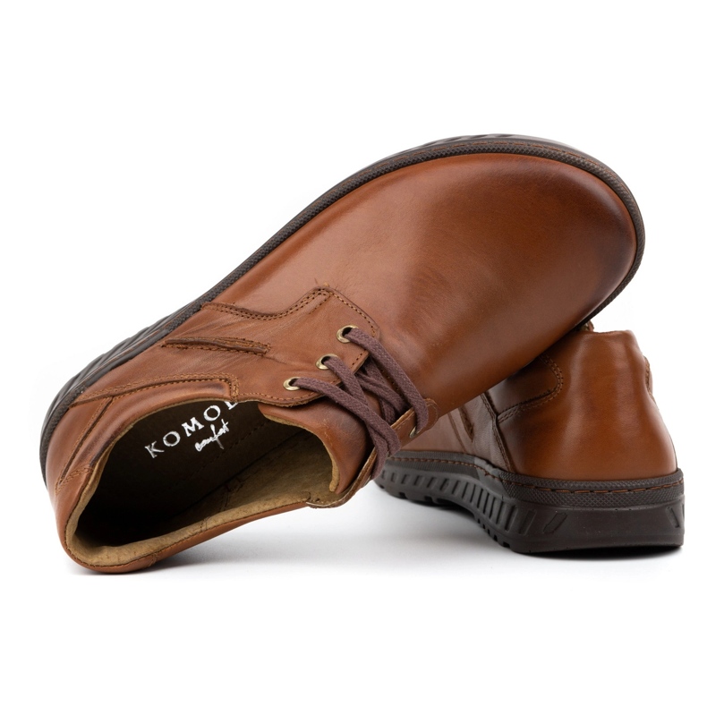 KOMODO Chaussures en cuir masculin décontractées 923k marron brun 5