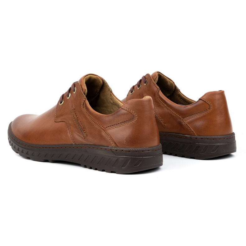 KOMODO Chaussures en cuir masculin décontractées 923k marron brun 4