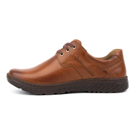 KOMODO Chaussures en cuir masculin décontractées 923k marron brun 1