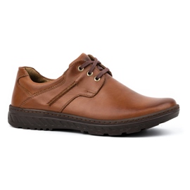 KOMODO Chaussures en cuir masculin décontractées 923k marron brun 2