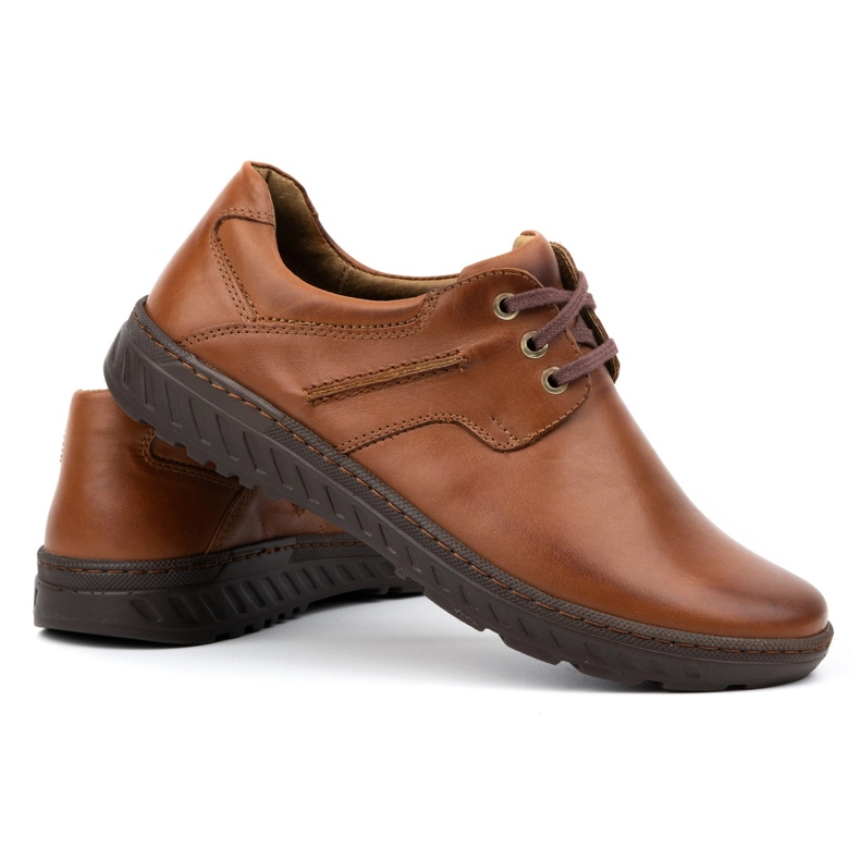 KOMODO Chaussures en cuir masculin décontractées 923k marron brun 3