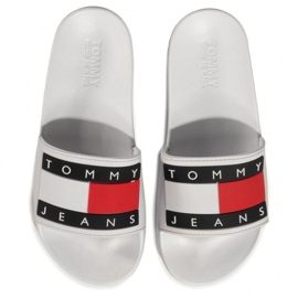 Tommy Hilfiger Tongs Tommy Jeans Flag Pool Slide W EN0EN00474-YBS blanche 2