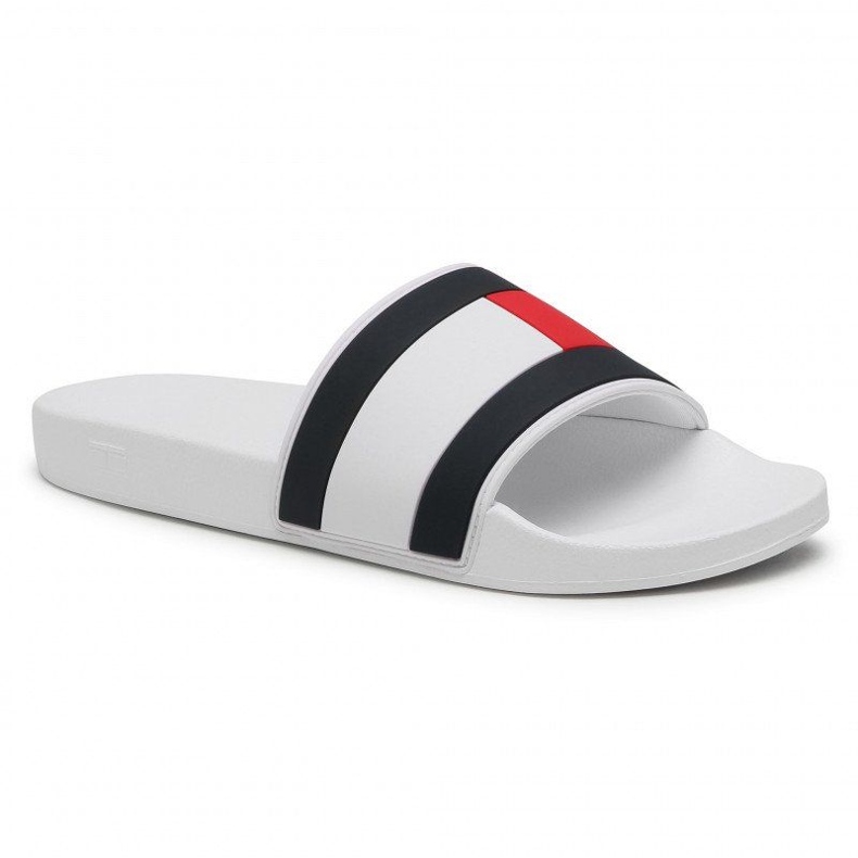 Tongs Tommy Hilfiger Essential Flag Pool Slide M FM0FM03484-YBR blanche 1