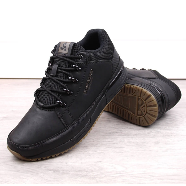 Chaussures homme en cuir noir, baskets Cruiser Bustagrip le noir 1 Chaussures homme en cuir noir, baskets Cruiser Bustagrip le noir 1