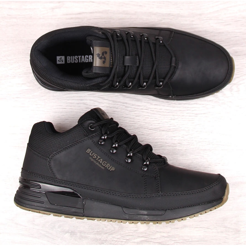 Chaussures homme en cuir noir, baskets Cruiser Bustagrip 2