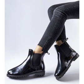 Bottes courtes vernies noires de Cupone le noir 1