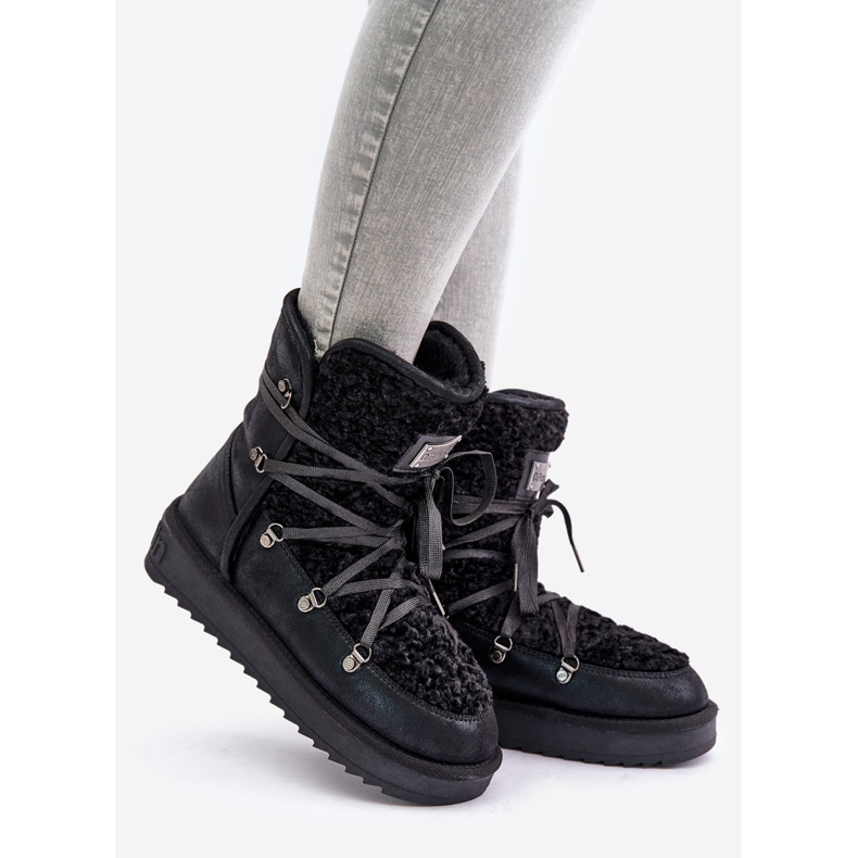 Bottes de neige à plateforme imperméables Vegan D.Franklin DFSH370004 Noir 1