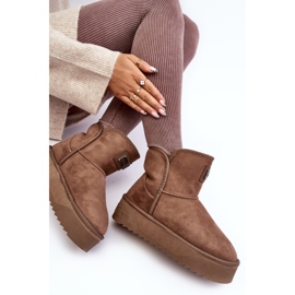 Bottes de neige à plateforme imperméables végétaliennes D.Franklin DFSH371004 Beige foncé 2 Bottes de neige à plateforme imperméables végétaliennes D.Franklin DFSH371004 Beige foncé 2