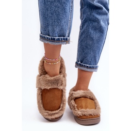 Sailey Chaussons Camel pour Femme avec Fourrure brun 2