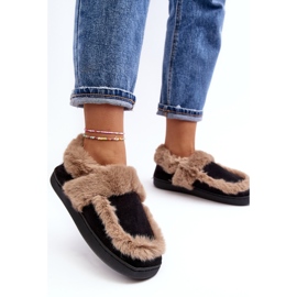 Chaussons Femme Avec Fourrure Noir Sailey le noir 2