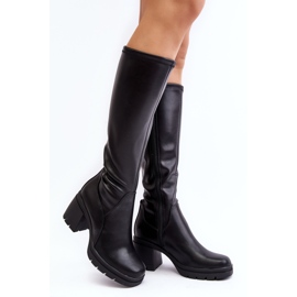 Sergio Leone Cuissardes à talons hauts pour femmes, Sislene noir le noir 1