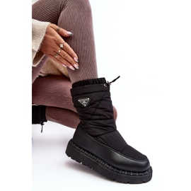 Bottes de neige à semelle épaisse pour femme, Lureta noire le noir 1