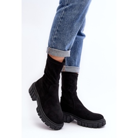 Bottes à enfiler pour travailleurs à talons plats, noir Divella 1
