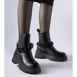 Bottines noires à semelle massive Beltran 1