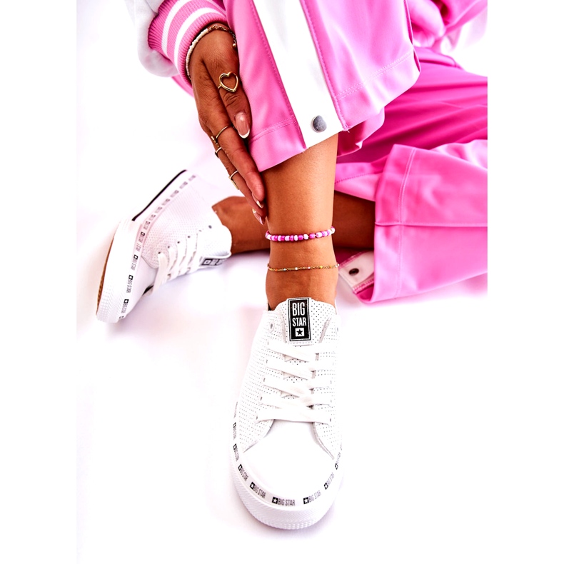 Baskets Femme Big Star Ajourée Blanche FF274024 3