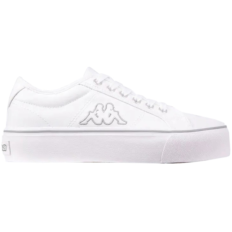 Chaussures femme Kappa Boron Low Pf blanc et argent 243162 1015 blanche 1