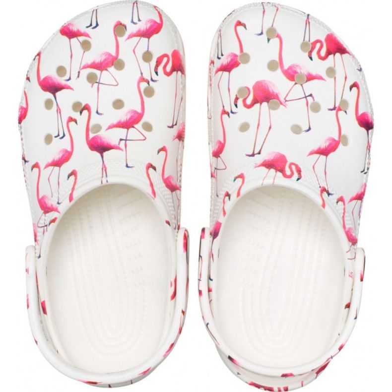 Sabots enfants Crocs Classic Party Kids blanc et rose 207826 1CW blanche 2