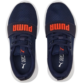 Puma Wired Run Ps chaussures pour enfants, bleu marine 374216 21 2