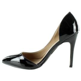 Beaux talons avec une échancrure LT42 Noir le noir 1