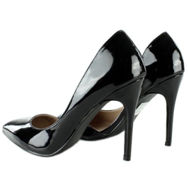 Beaux talons avec une échancrure LT42 Noir le noir 2