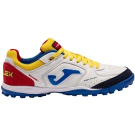 Chaussures de football Joma Top Flex 2216 Turf, blanches et rouges 1
