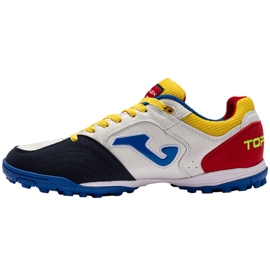 Chaussures de football Joma Top Flex 2216 Turf, blanches et rouges 2
