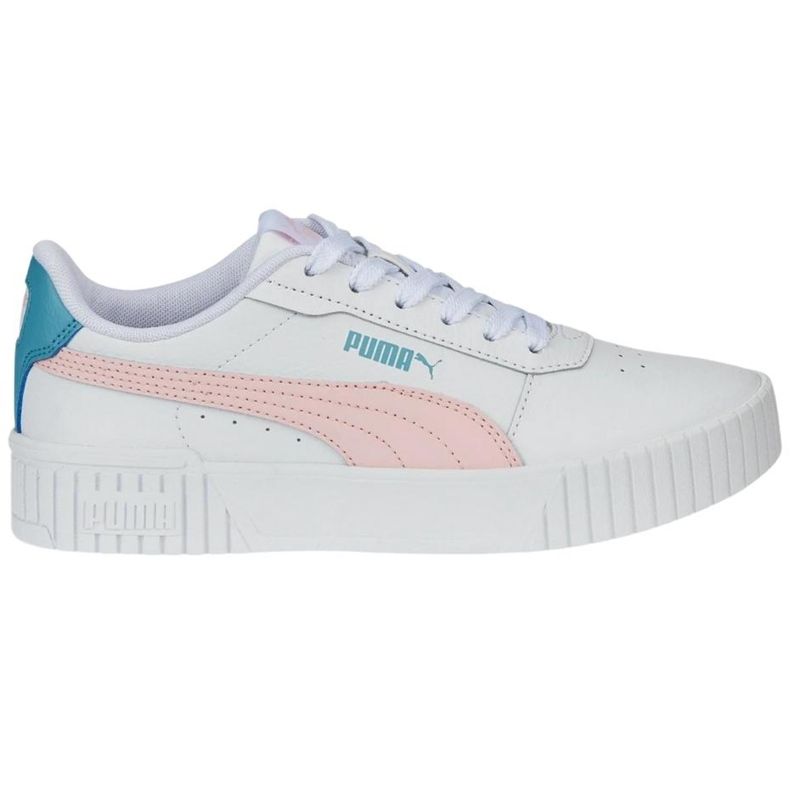 Puma Carina 2.0 Jr chaussures pour enfants blanc-rose 386185 05 blanche 1