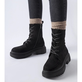 Baskets noires à semelle massive Riel 1