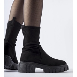 Bottines à enfiler en éco-daim Montefusco noires le noir 2