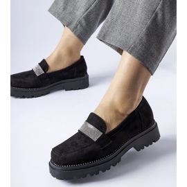 Mocassins en éco-daim Nicholls noirs le noir 1