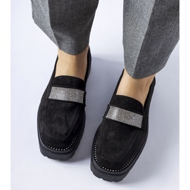 Mocassins en éco-daim Nicholls noirs le noir 2