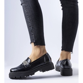 Mocassins Fecteau vernis noirs le noir 1