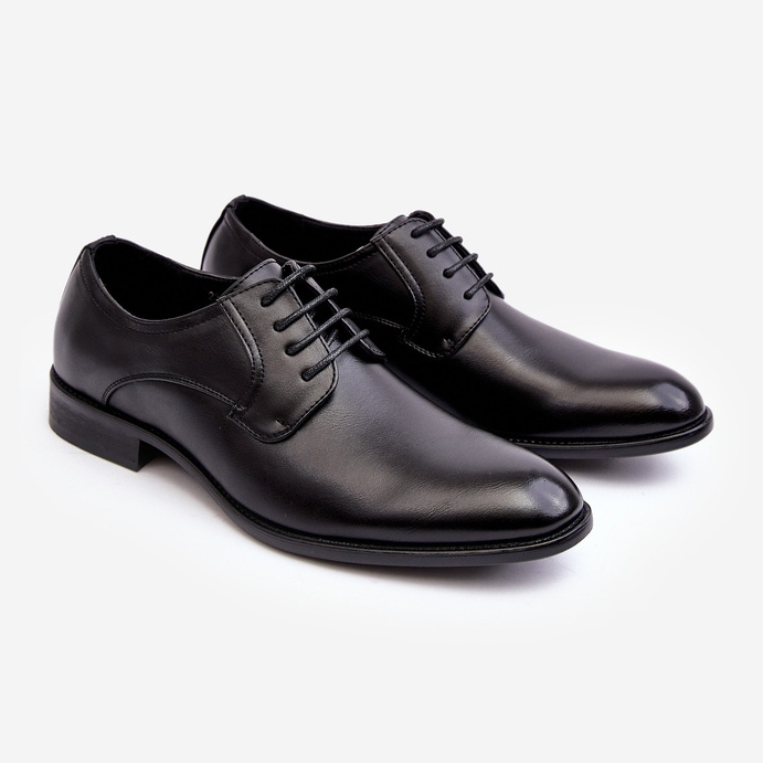 Chaussures en cuir pour hommes noires Harene 1