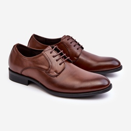 Chaussures en cuir Harene marron pour hommes brun 1