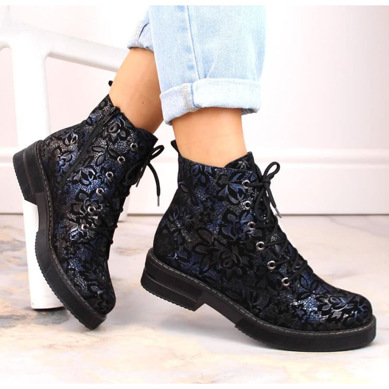 Bottes en cuir isolées confortables Rieker W RKR637 multicolore 1