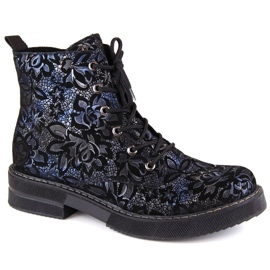 Bottes en cuir isolées confortables Rieker W RKR637 multicolore 4