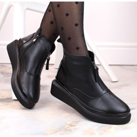 Bottines isolées en cuir avec fermeture éclair Filippo W PAW483 noir 2