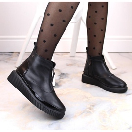 Bottines isolées en cuir avec fermeture éclair Filippo W PAW483 noir le noir 3