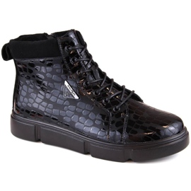 Filippo W PAW493 bottes plateforme isolées en cuir, noir le noir 1
